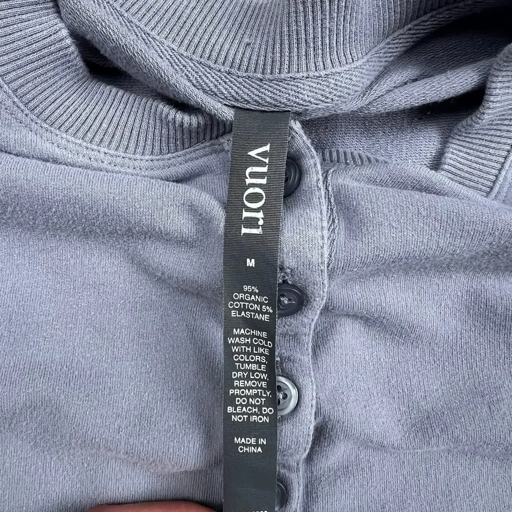 Vuori Organic Cotton Henley Sweatshirt – Medium - Picture 2 of 4